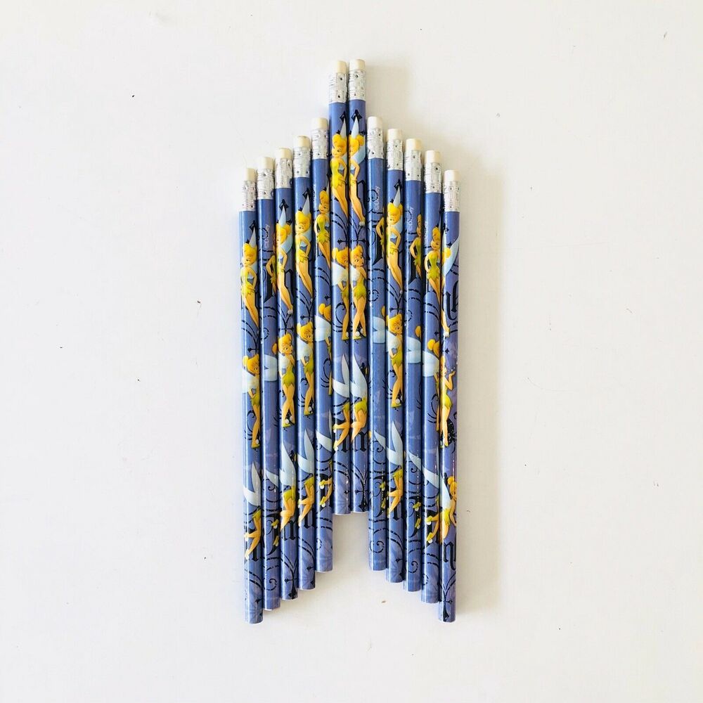 TINKERBELL “TINK” PENCILS 1998 NEW OLD STOCK DISNEY PETER PAN MOVIE
